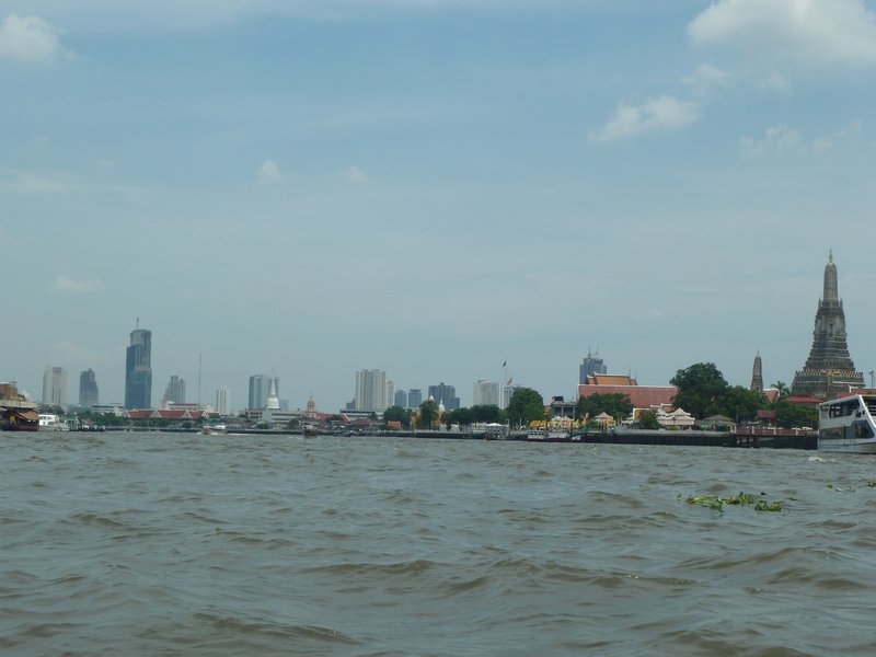 View from the middle of bangkok river