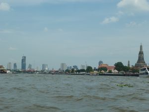 View from the middle of bangkok river