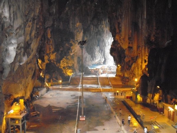 Inside the main cave area