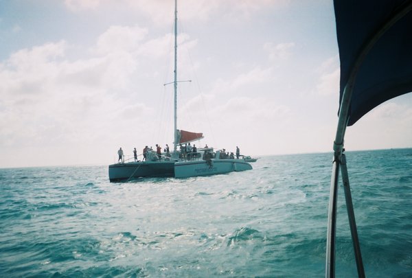 Catamaran at Stingray City