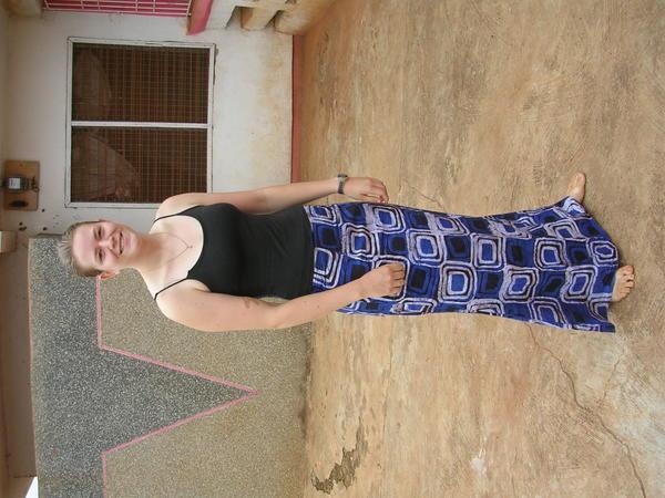 me in my new ghanaian skirt