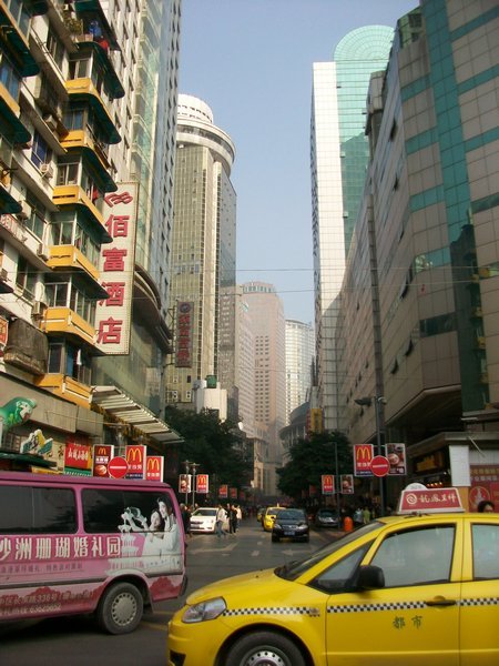 Chongqing city center chaos