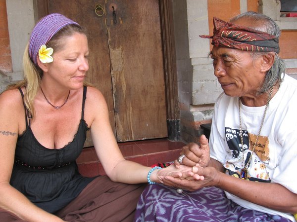 Ketut Liyer and me palm reading