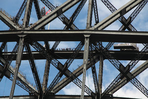 Waving Farewell from Sydney Bridge