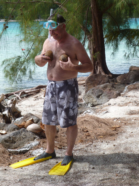 Col with his coconuts
