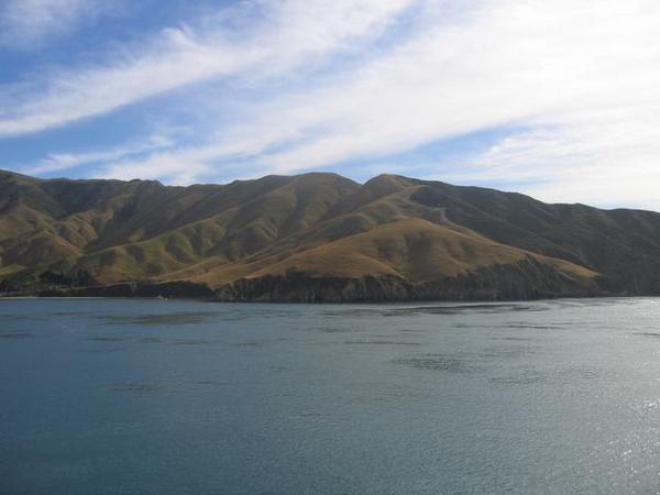 Last view of the South Island of New Zealand