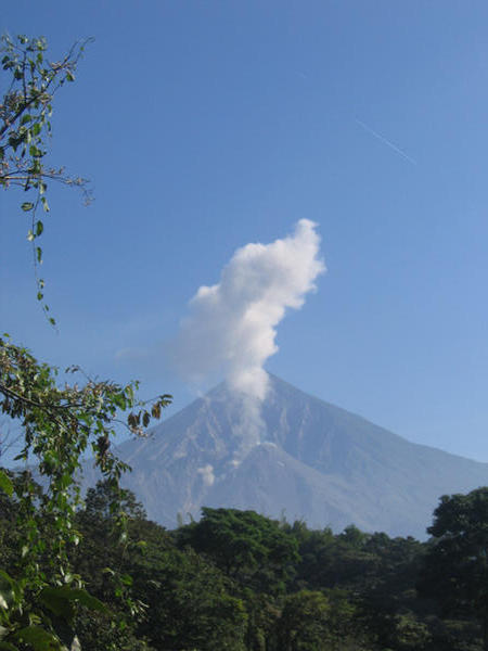 Santiaguito erupting