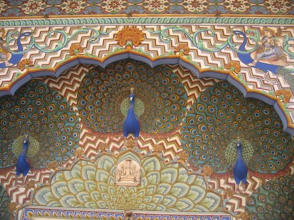Detail over door at the City Palace in Jaipur