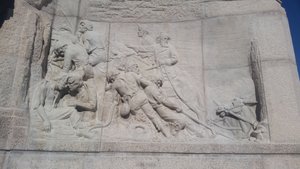 Figures Placed on All Sides of the Monument Chronicle Different Periods of the Mormon Battalion’s History