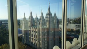 The Observation Deck of the South Visitors Center Provides a Glimpse of the Temple’s Architectural Detail
