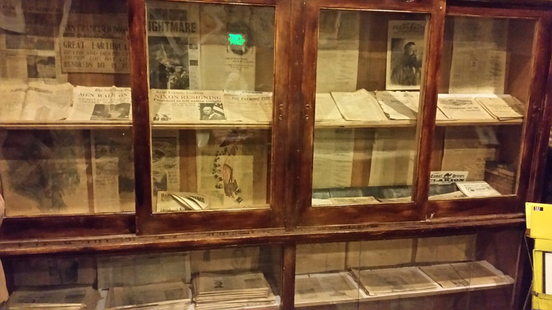 Vintage Newspapers Are on Display …