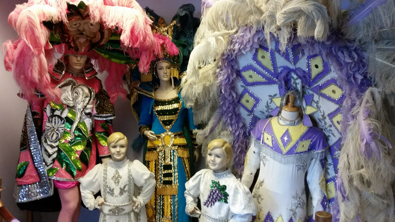 The Tour Begins with Some Representations of What Might Be Found on a Mardi Gras Float