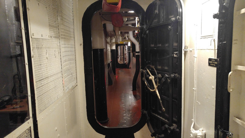 Passageway Doors Are Watertight When Closed to Contain Flooding from War Damage to as Few Compartments as Possible, But They Are Hardly ADA Compliant