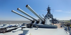 Three 16” Guns Are Housed in One Turret