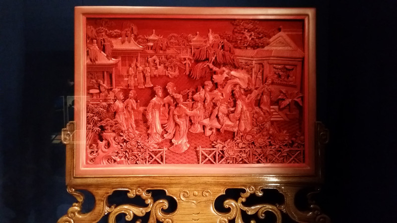 Of Course, Gifts to the People of the United States from Foreign Dignitaries Are on Display – This Wood-Carved Scene from “Dream of the Red Chamber,” a Chinese Literary Masterpiece, Was Presented by Deng Xiaoping