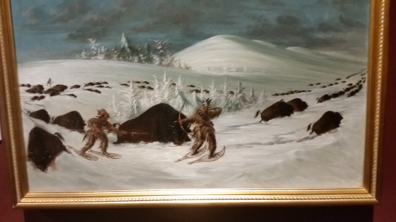 “Buffalo Hunt on Snowshoes” by George Catlin ca. 1855