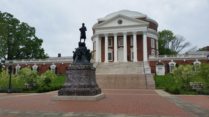 Jefferson’s Statue in Front of the Rotunda
