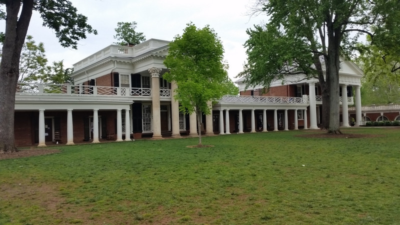 Surrounding “The Lawn,” Ten Pavilions with Classrooms (Lower Level) and Professors Quarters (Upper Level) Are Connected by a Row of Single-Story Student Rooms