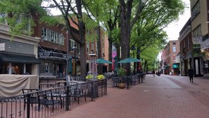 The Pedestrian Mall Is Vibrant but Not as I Was Walking to the Visitor Center at 9 A.M.
