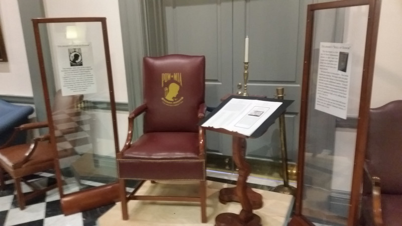 The “Chair of Honor” and “Roll of Honor” Are Proudly Displayed
