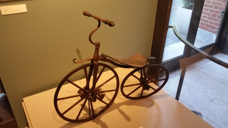In Spite of the Disorganization, The Museum Does Hold a Few Interesting Artifacts – This a Child’s “Velocipede” Bicycle c. 1868-1870