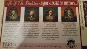 All of the Founder’s Recipes Were Palatable, but I Preferred the Dark, Full-Bodied Porter Made by Washington