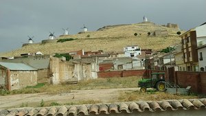 Windmills and Castle in Consuegra, Spain