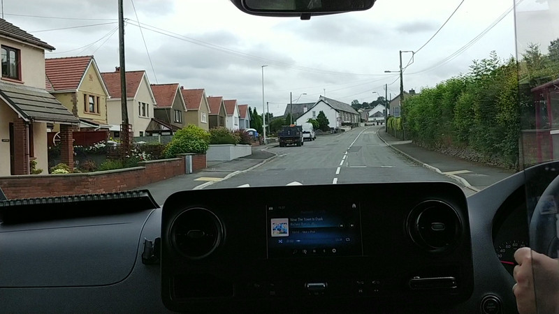 Driving to or within Aberaeron, Wales, UK