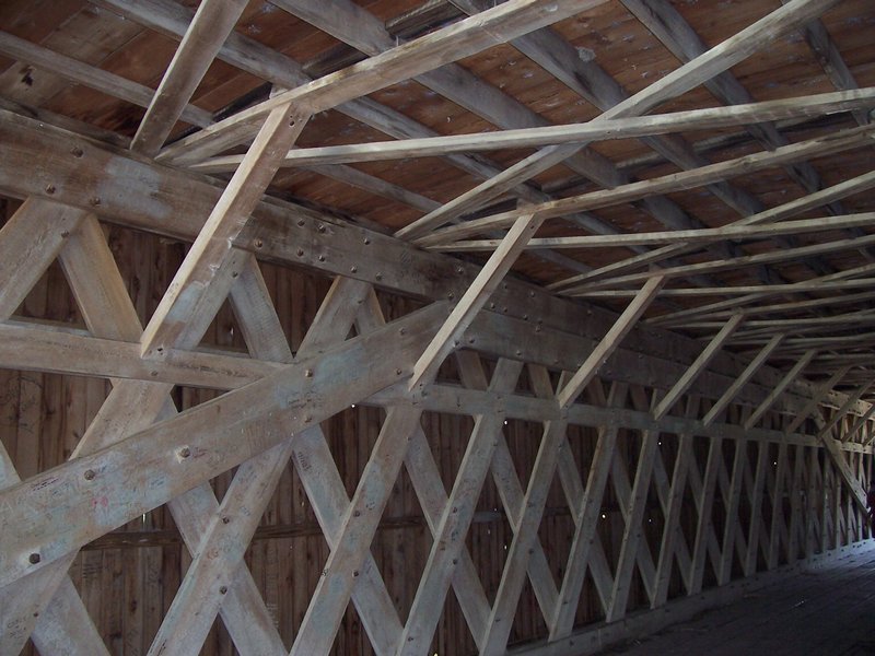 Roseman Covered Bridge Interior