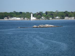 Privately Owned New London Harbor Lighthouse From Across Across The Thames River