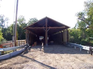 This “Double Barrel” Covered Bridge Was Under Renovation