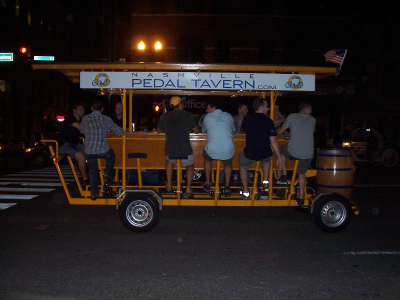 Patrons Of The Nashville Pedal Tavern Were Having A Great Time (Note The Patrons Providing The Pedal Power)