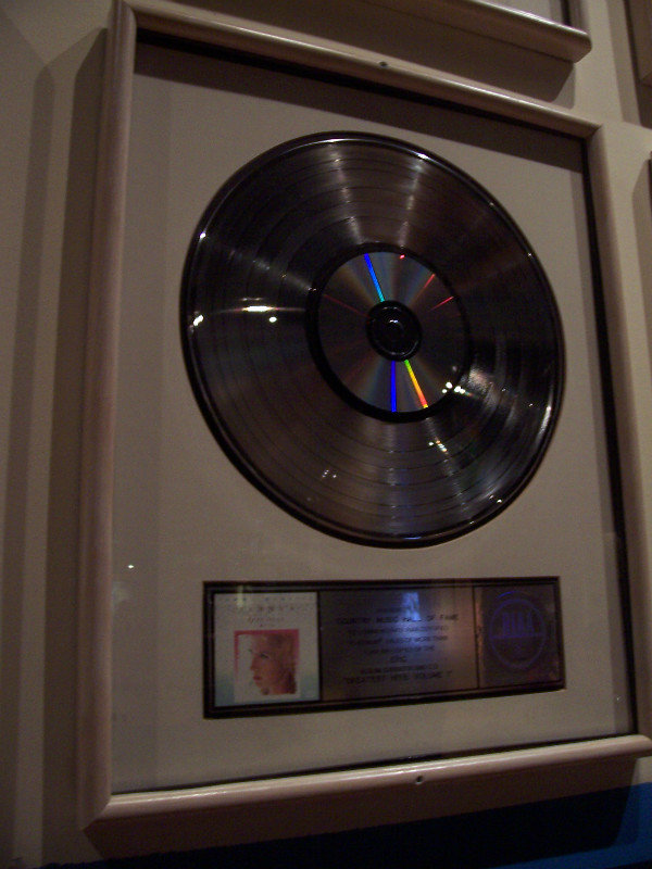 Gold Record For Tammy Wynette For “Tammy’s Greatest Hits, Volume I”