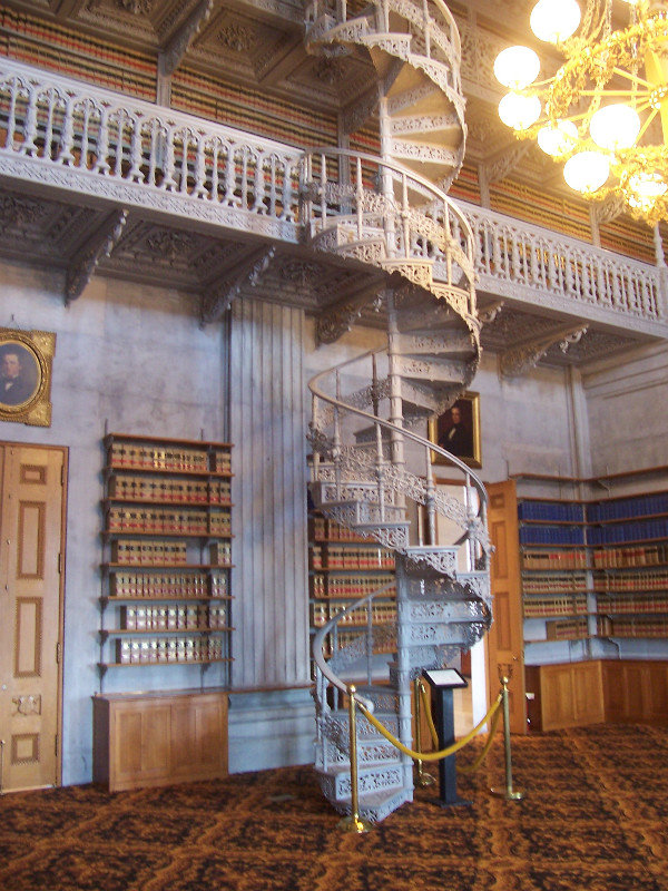 An Elevator Eliminated Use Of The Spiral Staircase In The Law Library