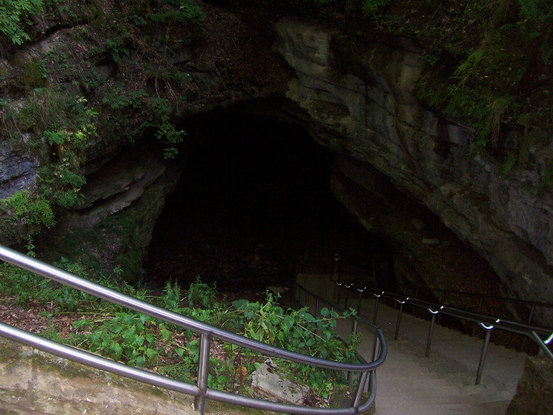 The Stairs Into The Cave Come After The Incline Decent To The Historic Entrance