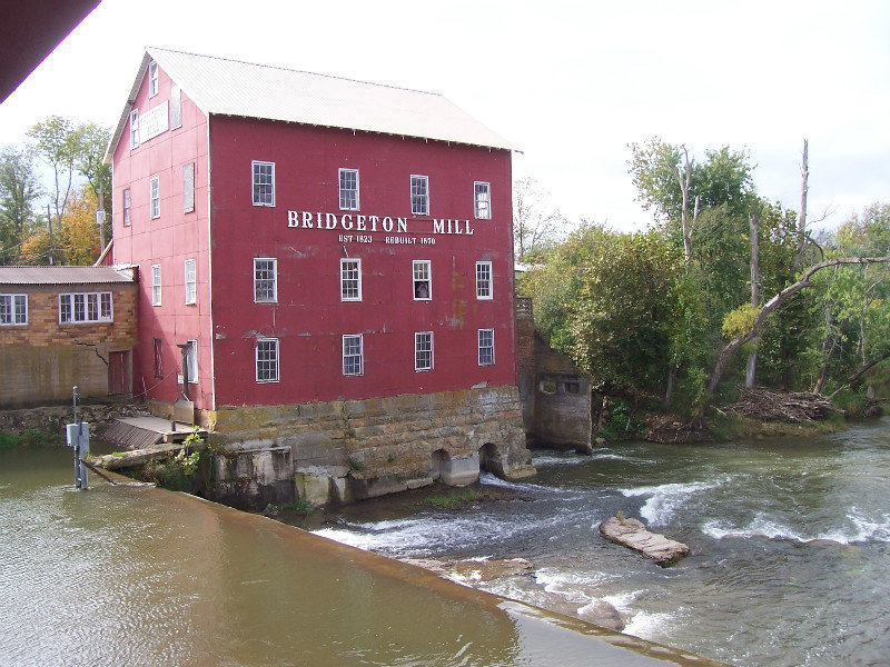 The Bridgeton Mill From The Bridgeton Covered Bridge