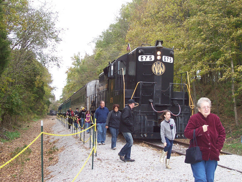 Almost Everybody Disembarked For A “Scenic” View (Note The Typical “View” To The Left Of The Train)