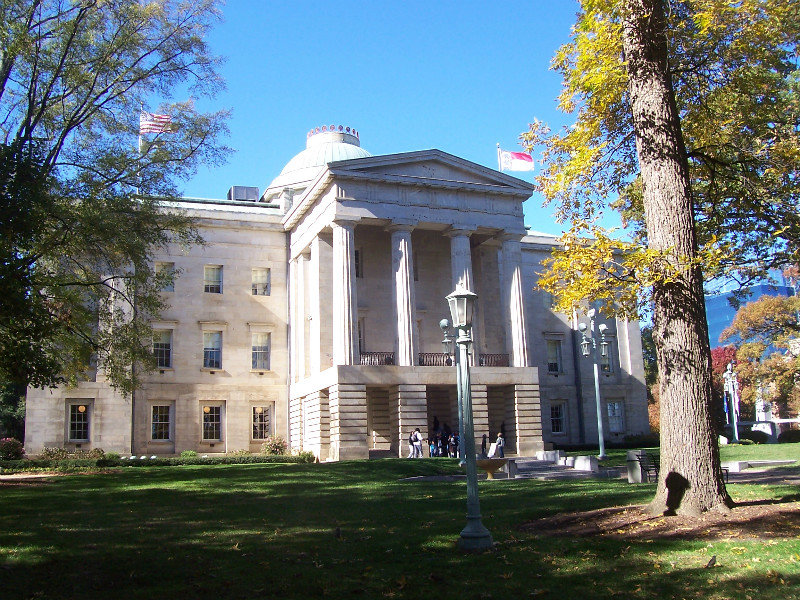 The Main Entrance To The North Carolina State Capitol