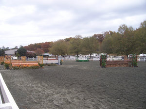 The Horse Haulers In The Background Are Housed In An Area Separate From The Main Campground