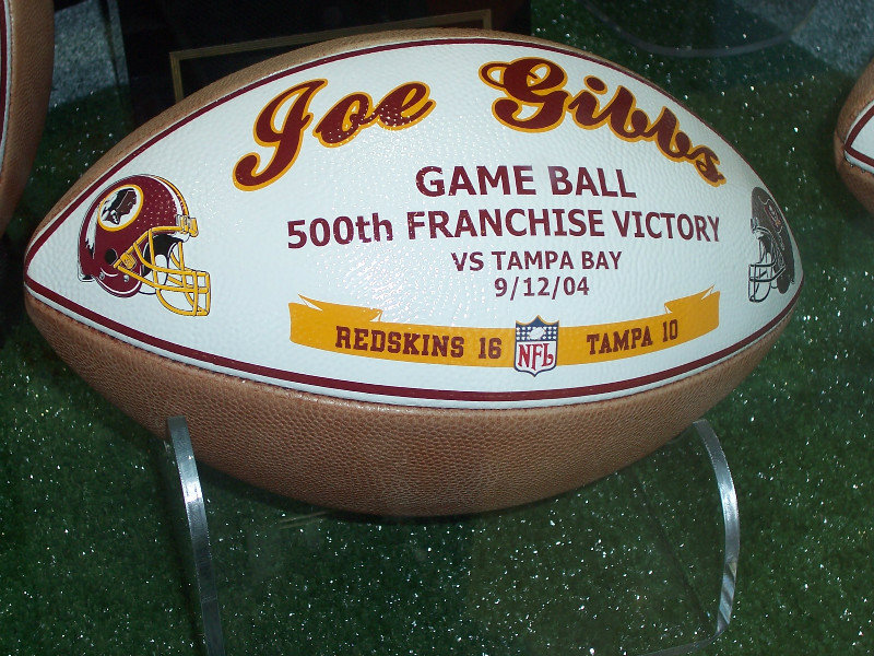 One Showcase Displays Memorabilia From Joe Gibbs’ Days As The Head Coach Of the NFL Washington Redskins