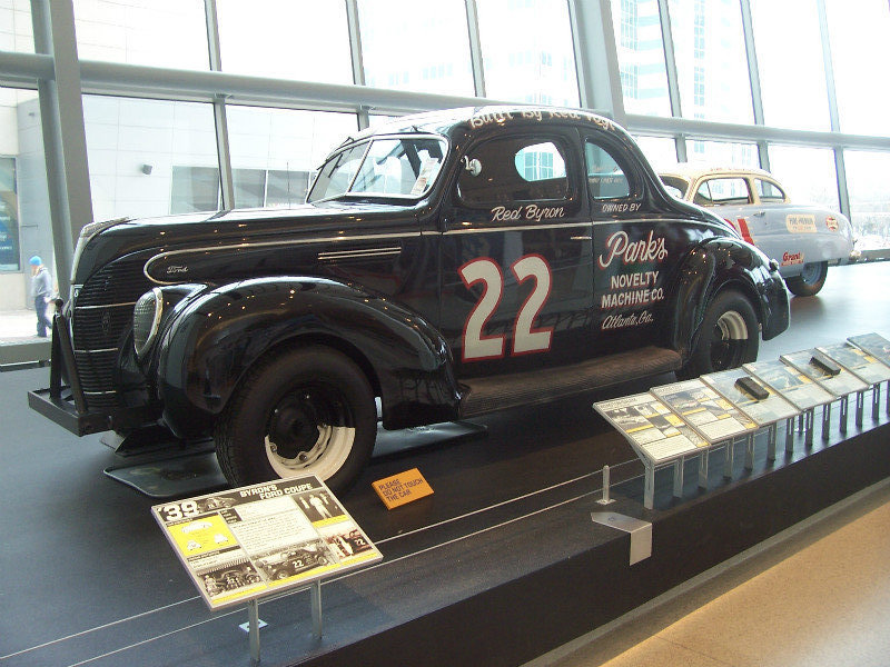 A Replica Of Red Byron’s 1939 Ford Coupe Which Won NASCARS’ First Race On February 15, 1948