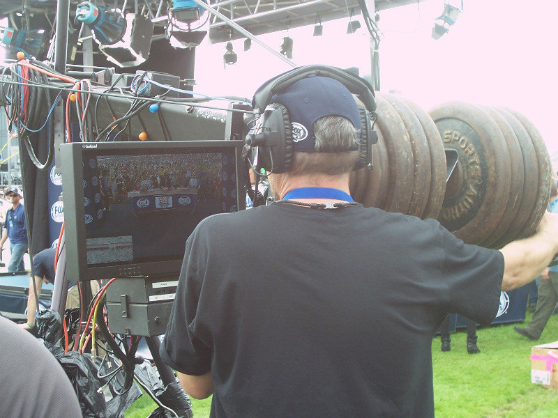 The Operator Of The Boom Camera Shooting The Prerace Show…