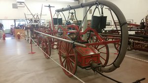 1866 Hunneman Hand Drawn Pumper and Hose Cart Used By Rockport ME And Camden ME Volunteers