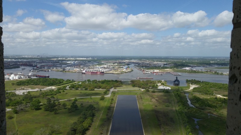 The Shipping Channel From Atop The Monument