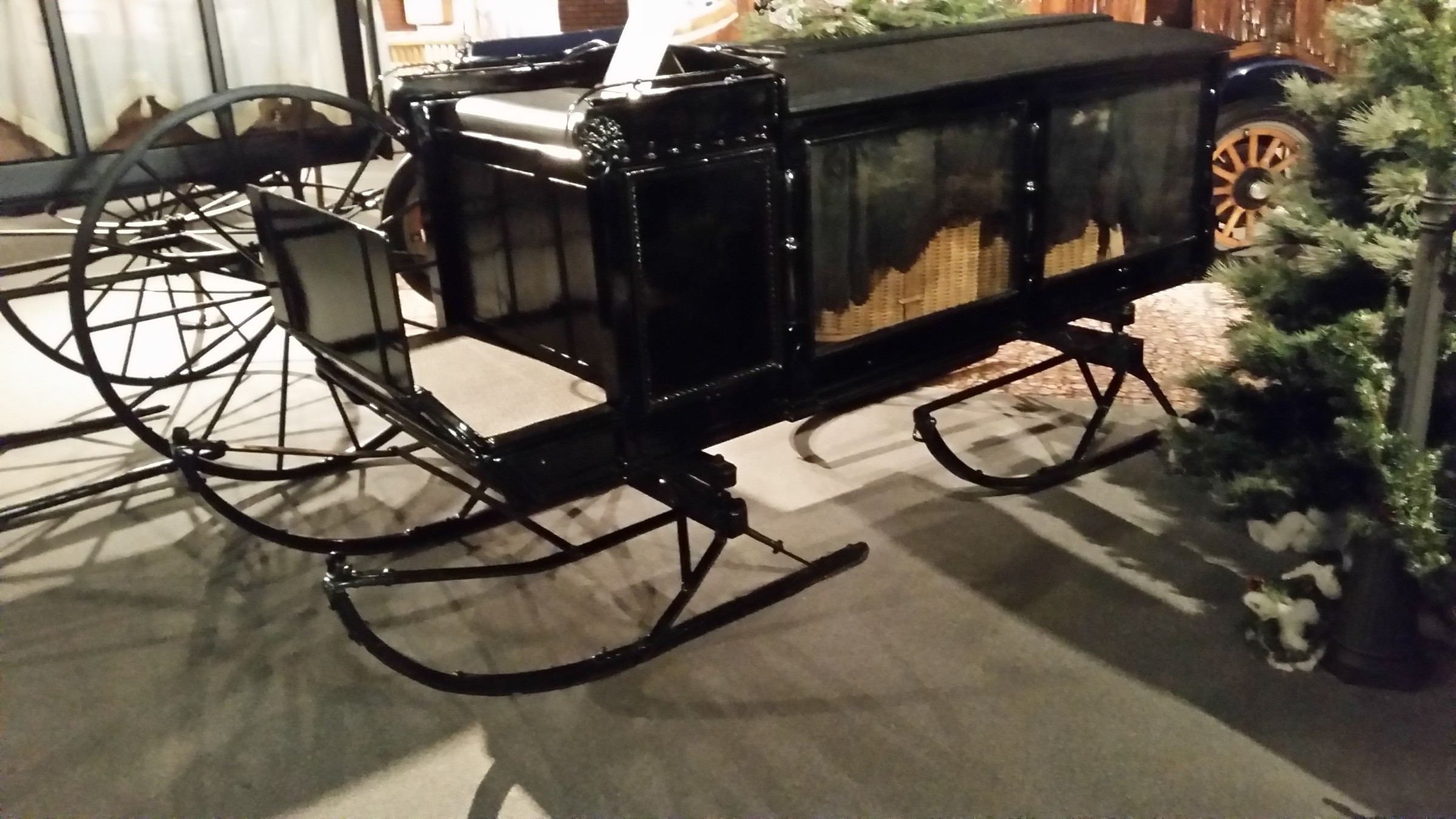 Late 1800s Horse-Drawn Sleigh Hearse | Photo