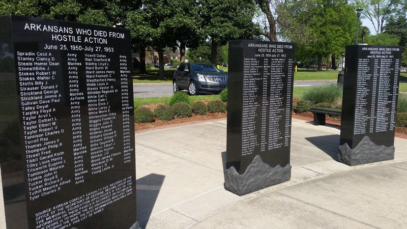 The Names Of Fallen Arkansans Are Listed