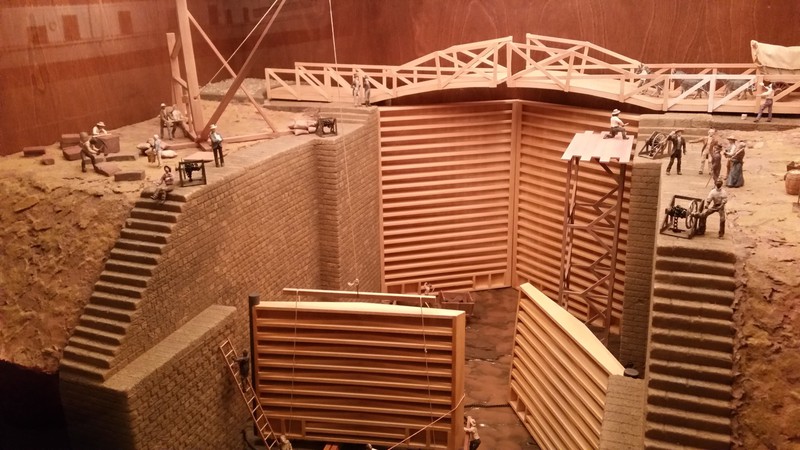 This Diorama Depicts  The Construction Of The Louisville and Portland Canal