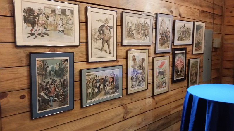 The Carriage House Welcome Center Has A Nice Exhibition Of Political Cartoons From Harrison’s Era