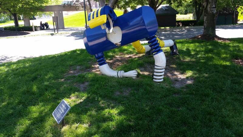 A Sculpture On The Grounds Reminds Us Of Ford’s Football Prowess At University Of Michigan