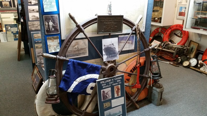The Steering Wheel From The SS Cedarville Which Sank On May 7, 1965